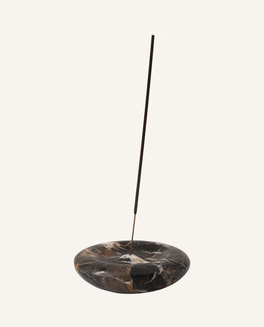 Nero Portoro Marble Incense & Candle Holder