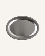 Small Oval Brushed Stainless Tray