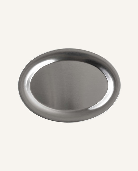Small Oval Brushed Stainless Tray