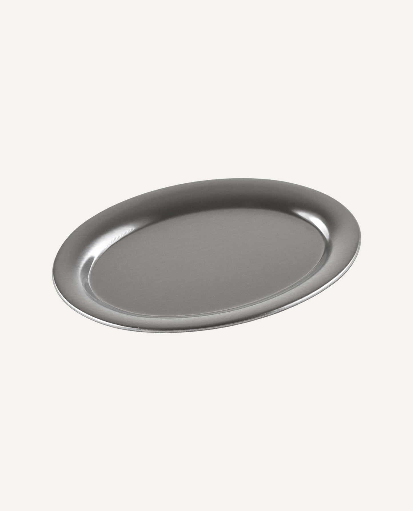 Small Oval Brushed Stainless Tray