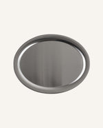 Large Oval Brushed Stainless Tray
