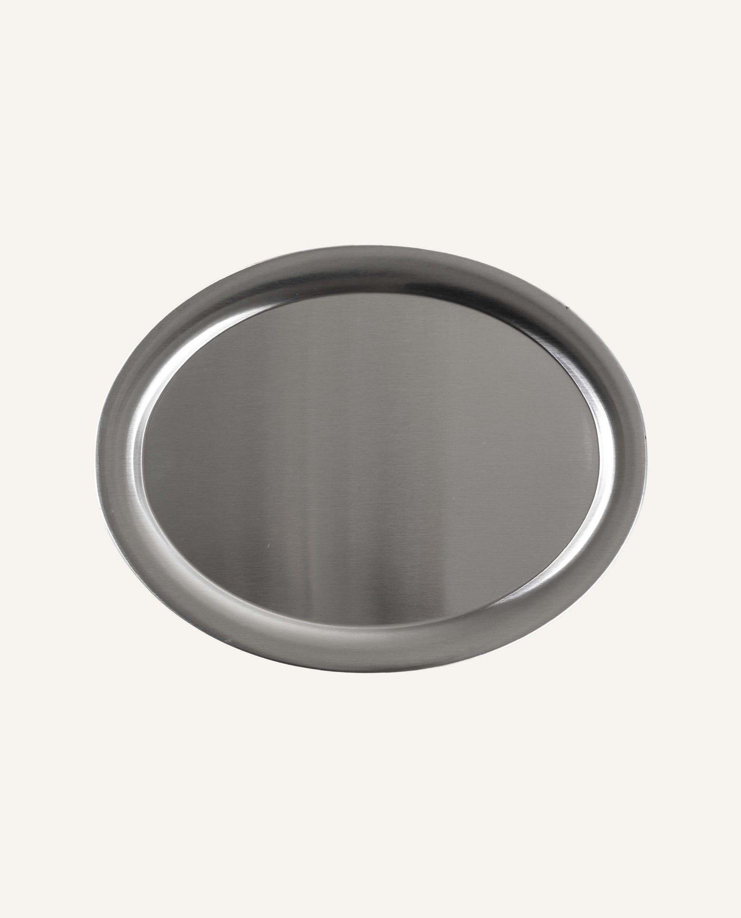 Large Oval Brushed Stainless Tray