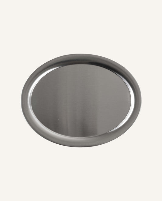 Large Oval Brushed Stainless Tray