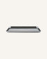 Grand plateau rectangulaire en acier inoxydable