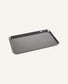 Grand plateau rectangulaire en acier inoxydable