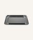 Grand plateau rectangulaire en acier inoxydable