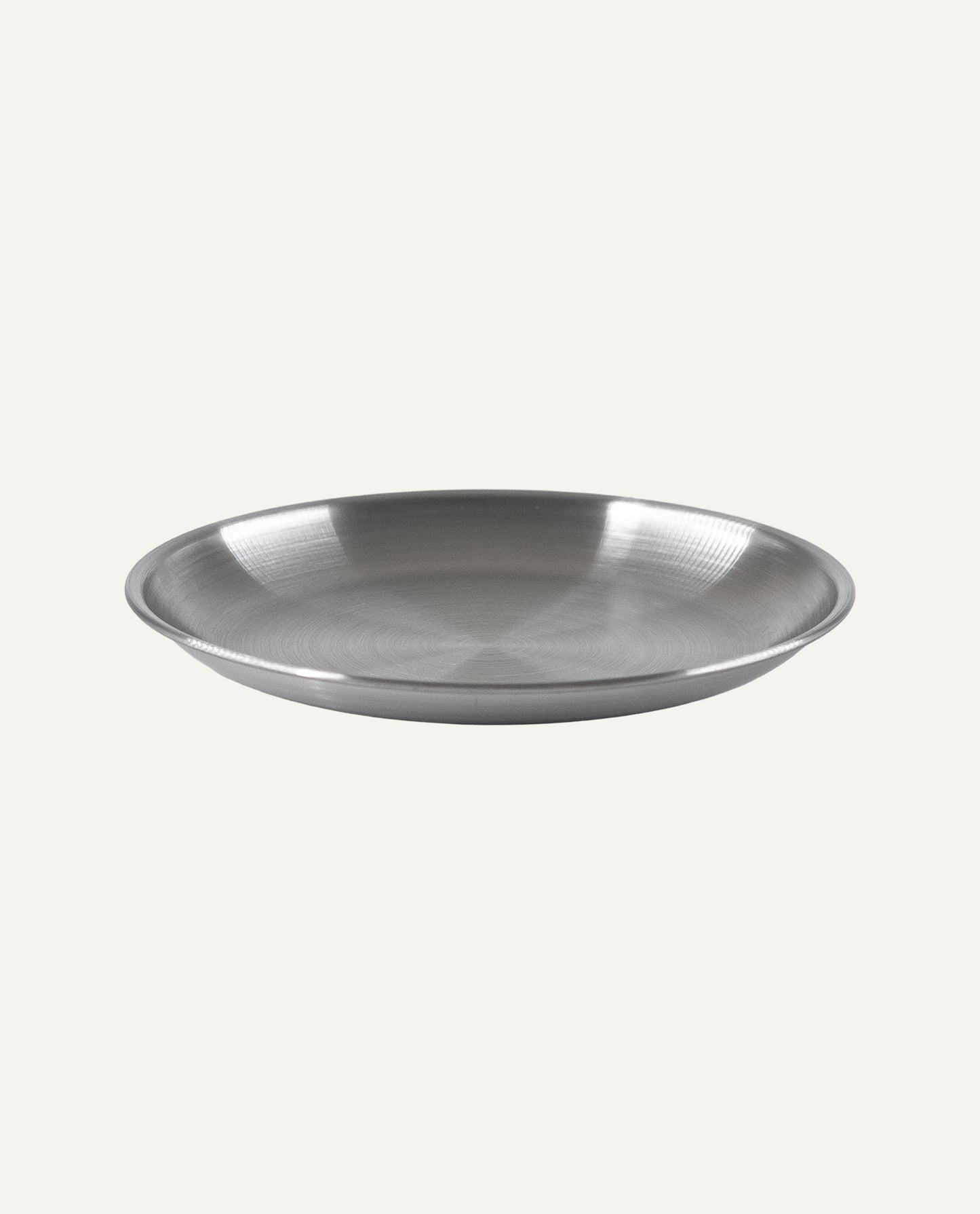 Ensemble de petites assiettes en acier inoxydable brossé