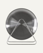 Ensemble d'assiettes moyennes en acier inoxydable brossé