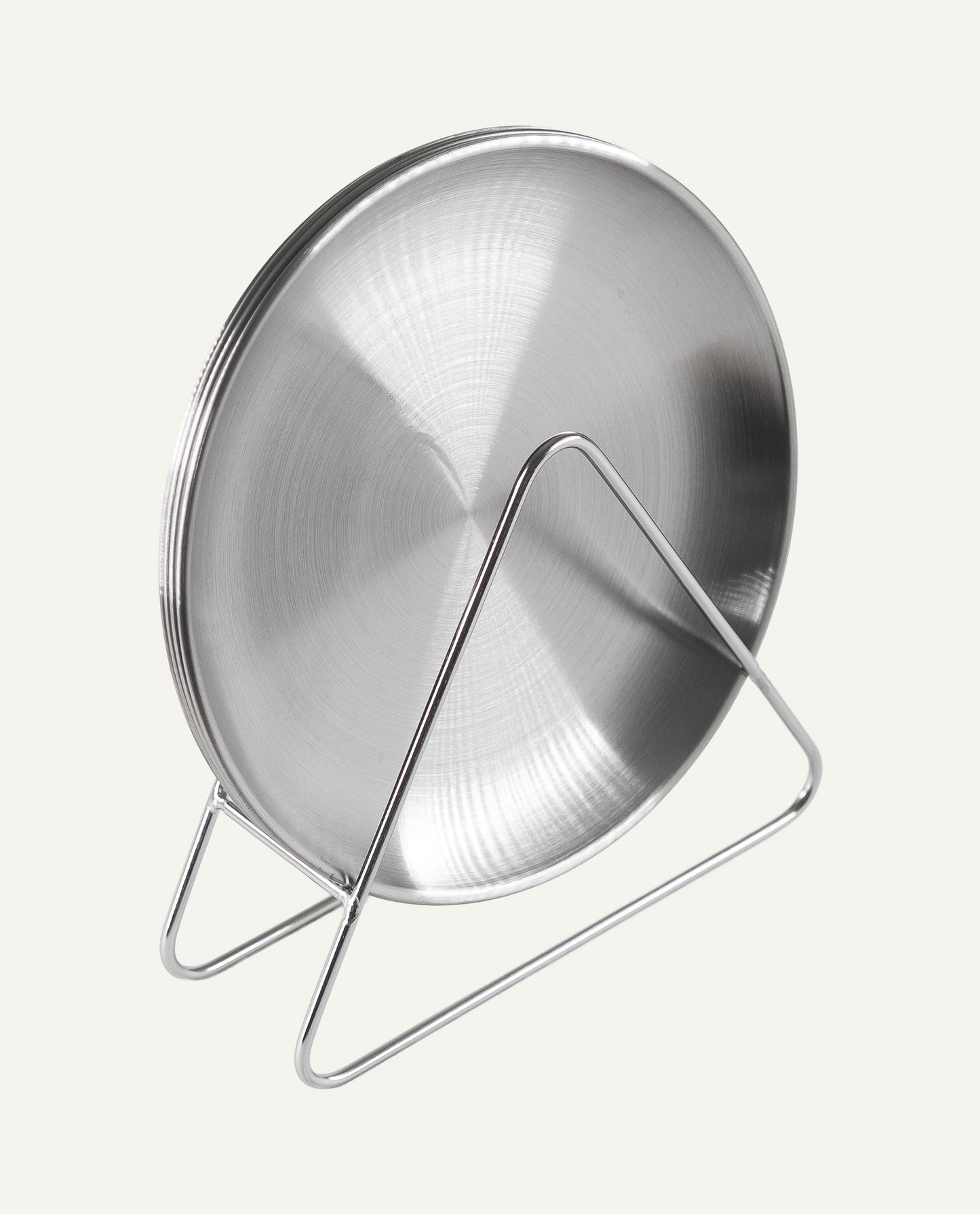 Ensemble d'assiettes moyennes en acier inoxydable brossé