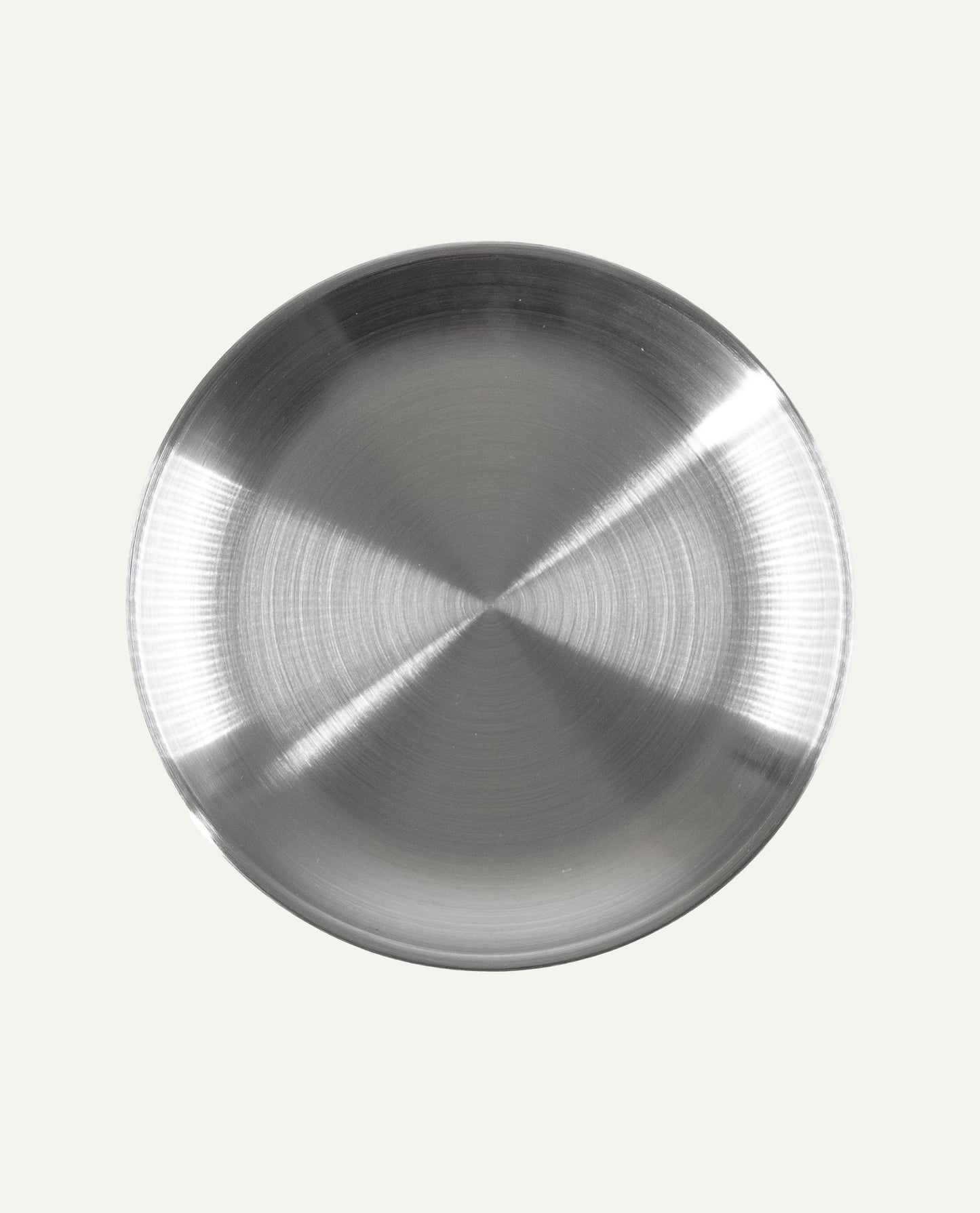Ensemble d'assiettes moyennes en acier inoxydable brossé