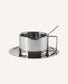Ensemble à espresso en acier inoxydable avec soucoupe ronde