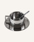 Ensemble à espresso en acier inoxydable avec soucoupe ronde