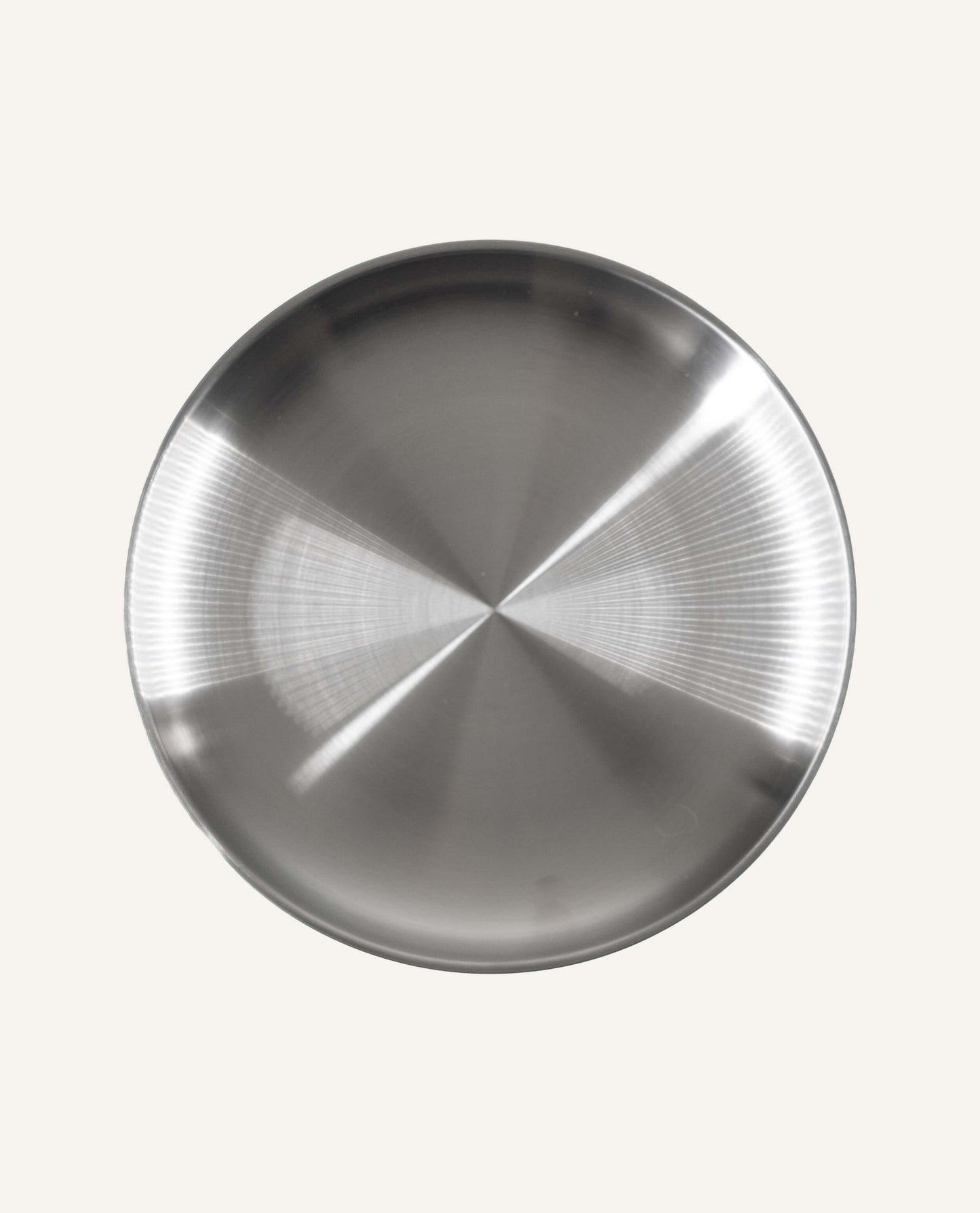 Assiette en acier inoxydable brossé