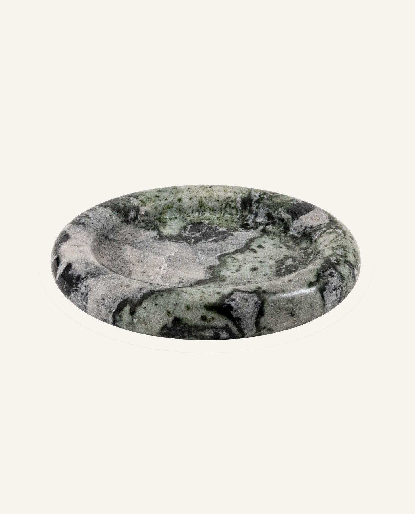 Grey Round Marble Tray