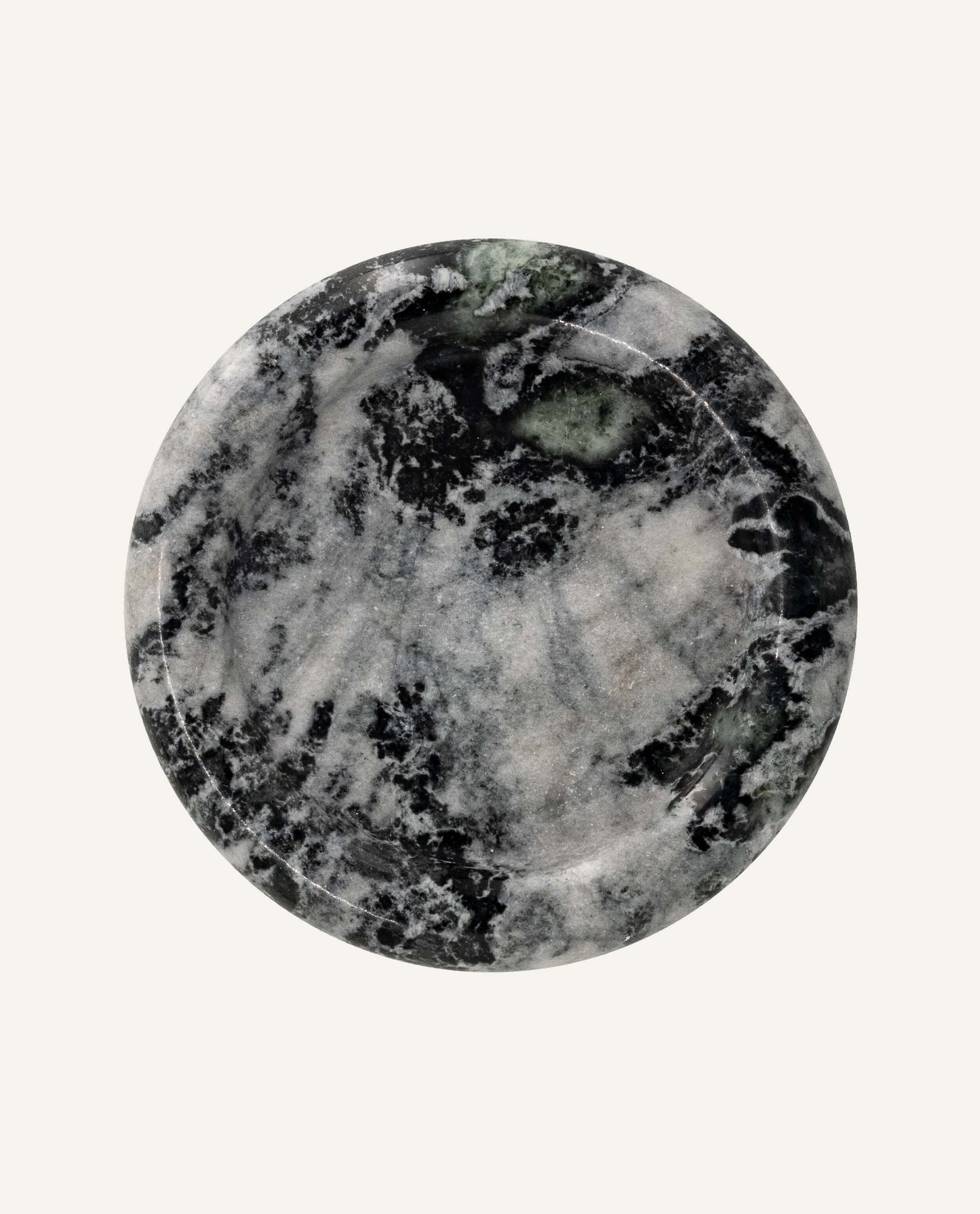 Grey Round Marble Tray