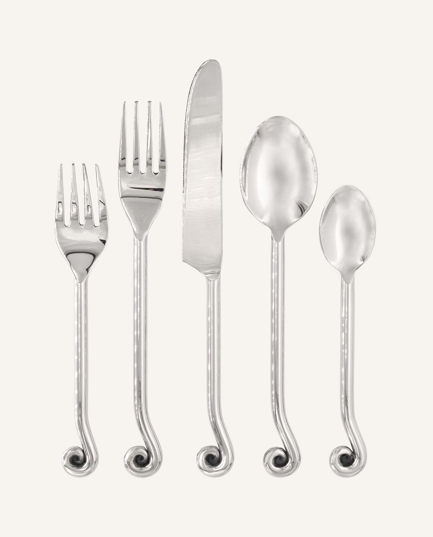 Five-Piece Spiral Flatware Set