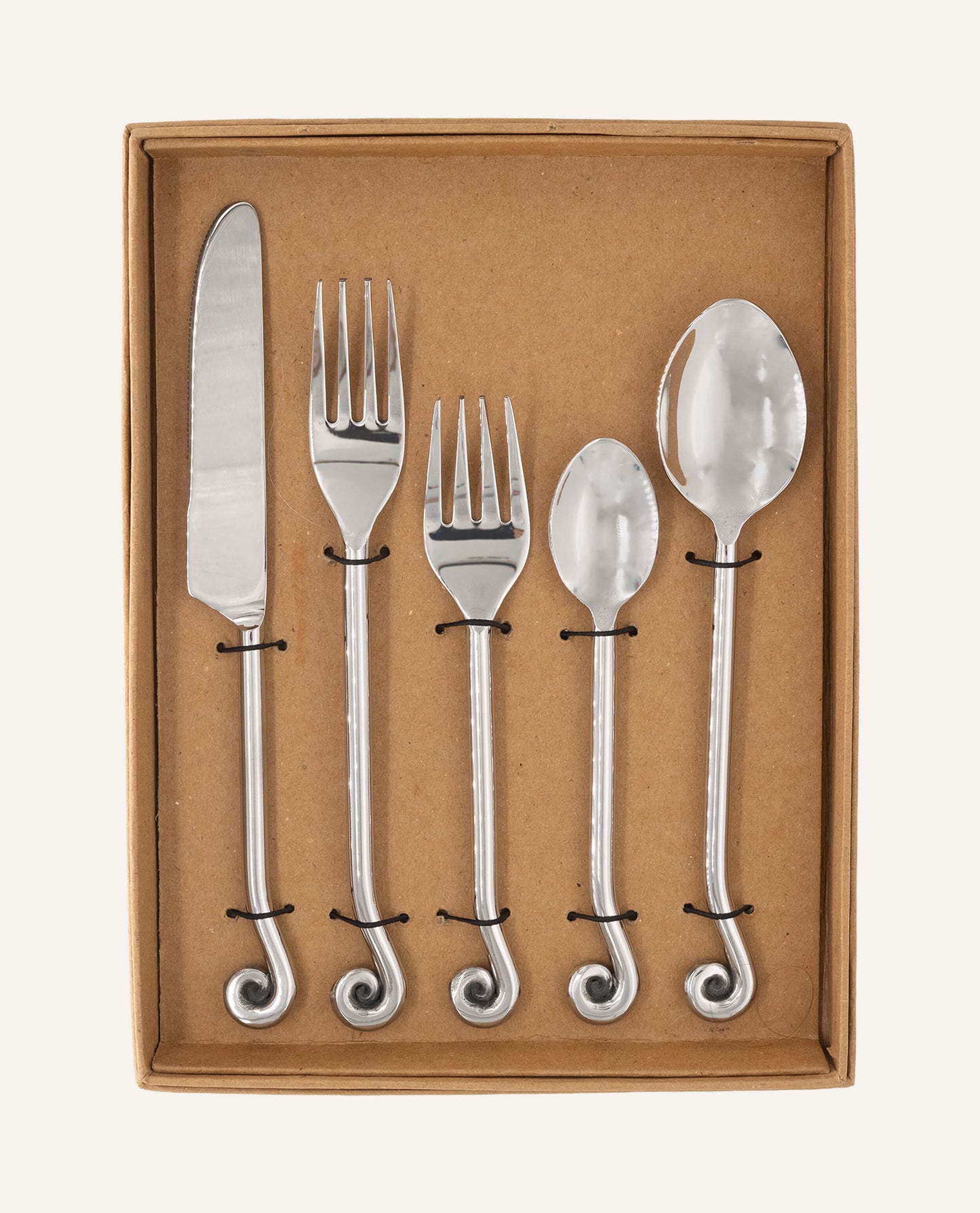 Five-Piece Spiral Flatware Set