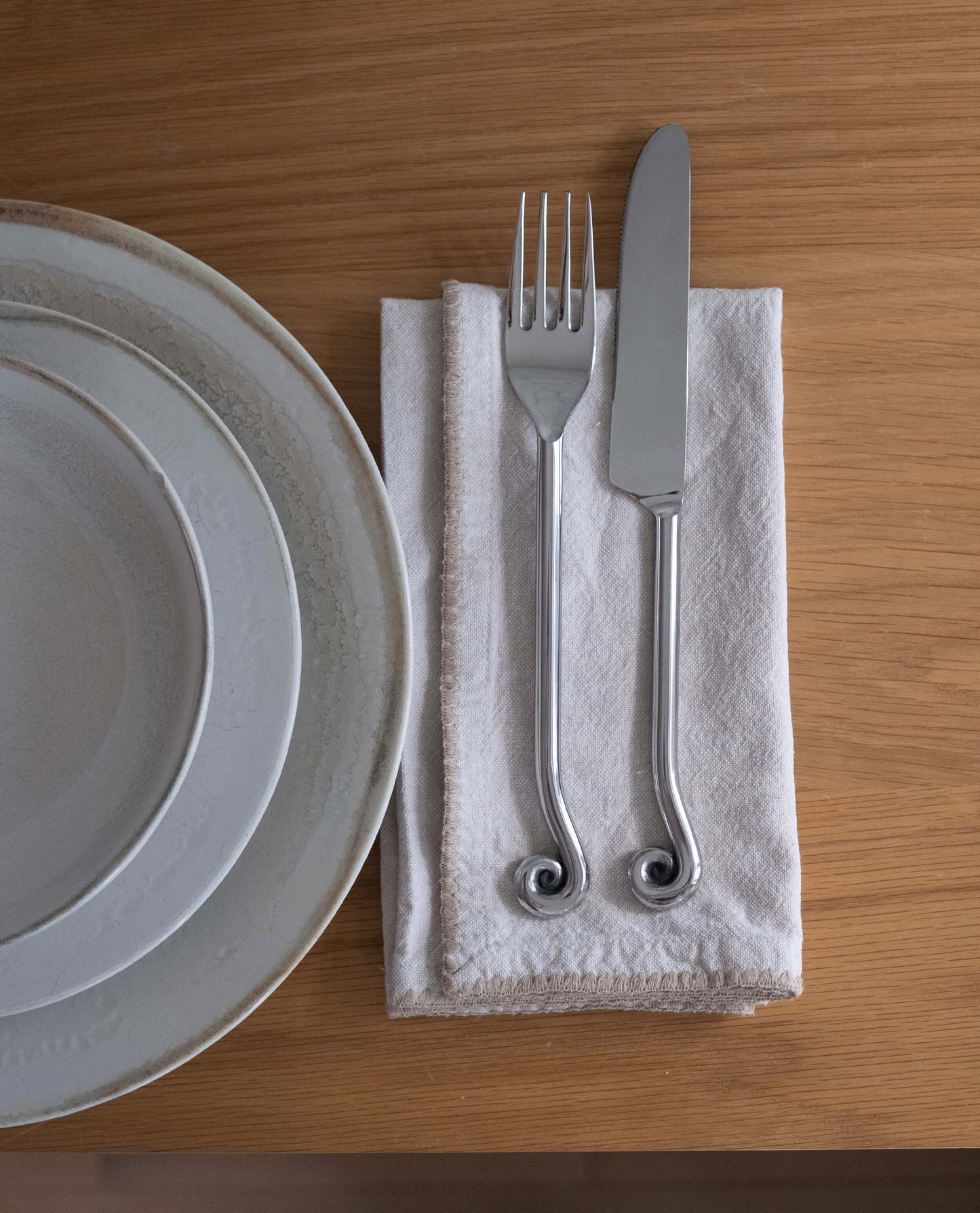 Five-Piece Spiral Flatware Set