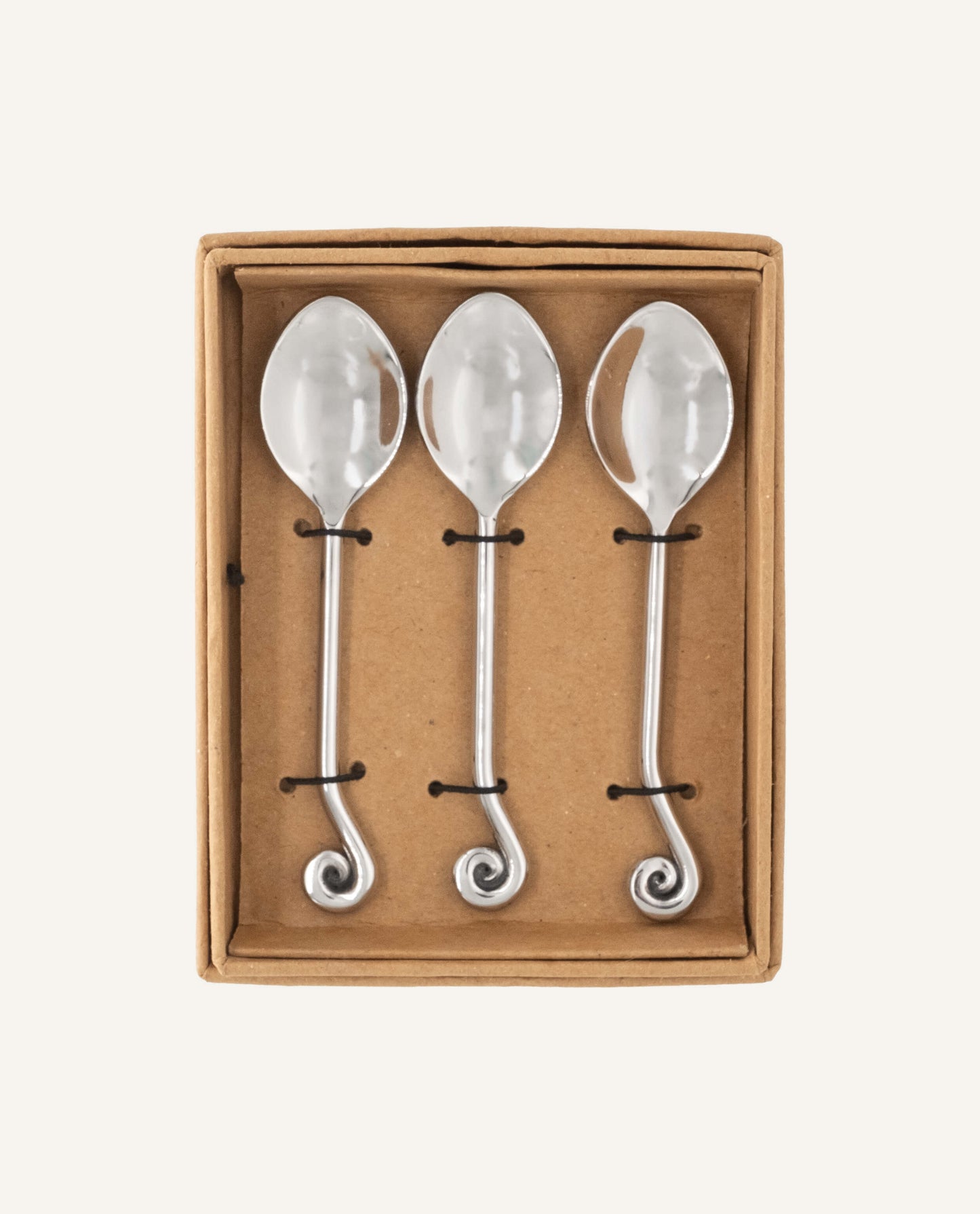 Three-Piece Spiral Coffee Spoon Set