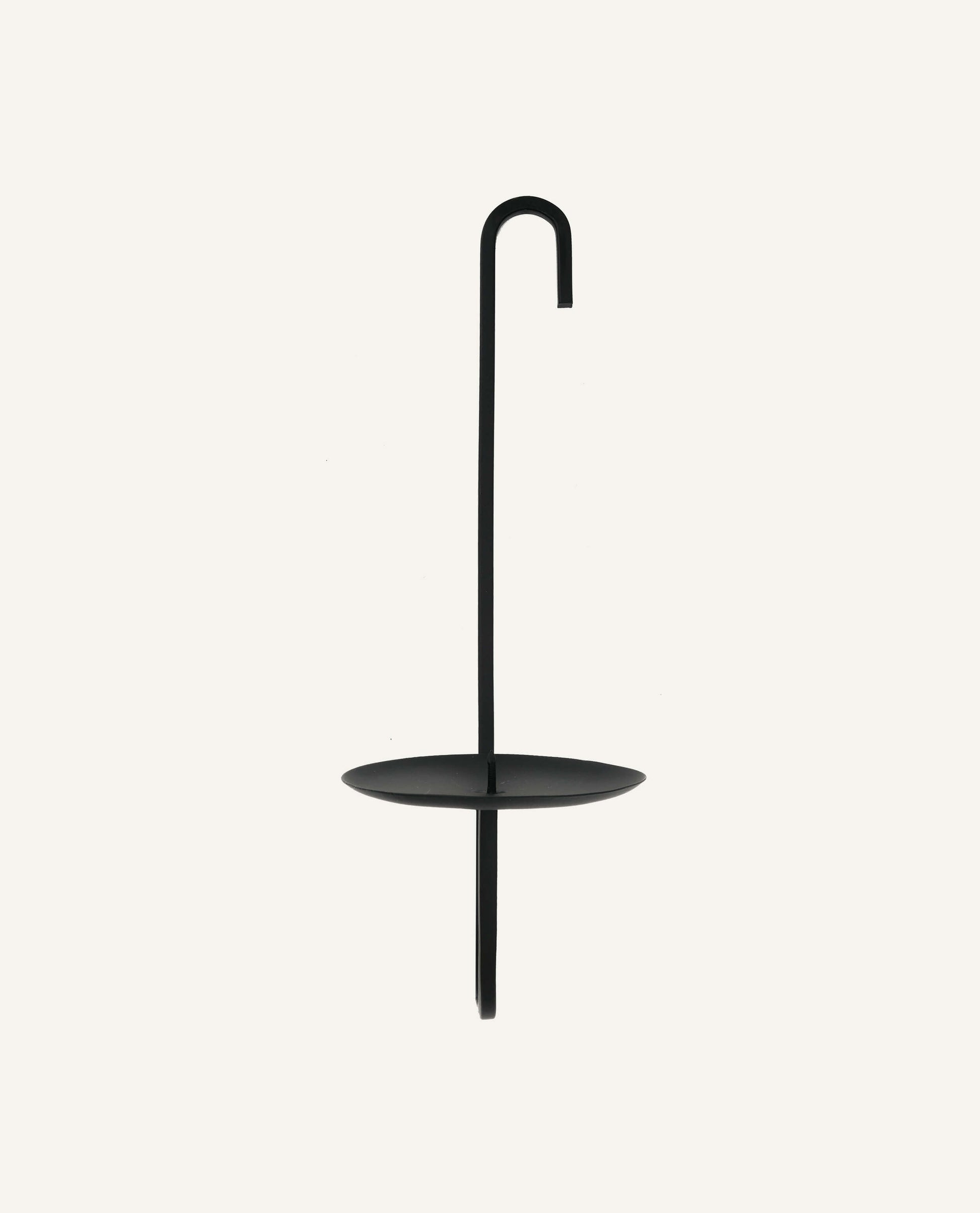 Two Arm Iron Candle Holder  Double Arm Black Wall Sconce — Hoppe Shoppe