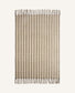 Brown Striped Wool-Blend Throw